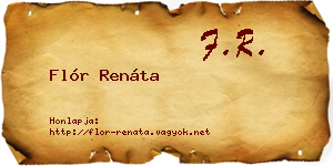 Flór Renáta névjegykártya